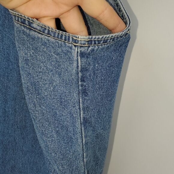 Sunshine Apparel Embroidered Denim Zip-up Maxi Dress Size Large - Picture 6 of 11